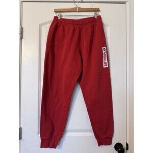 Nike Sportswear Just Do It Fleece Joggers Pants Men Medium Red Pockets
